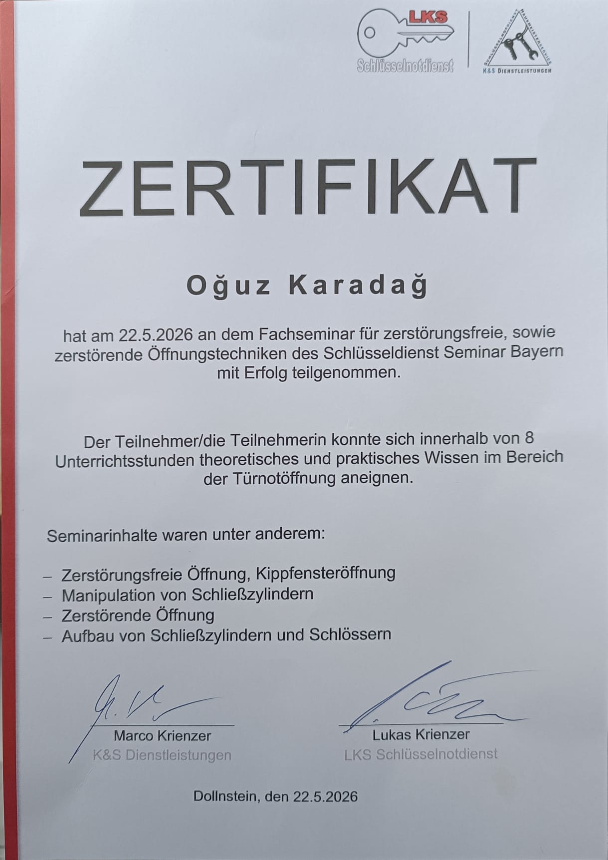 Professioneller Schlossaustausch und Zylinder